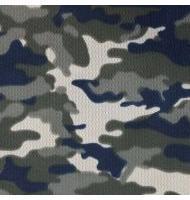 Camouflage Print Dimple Mesh Navy
